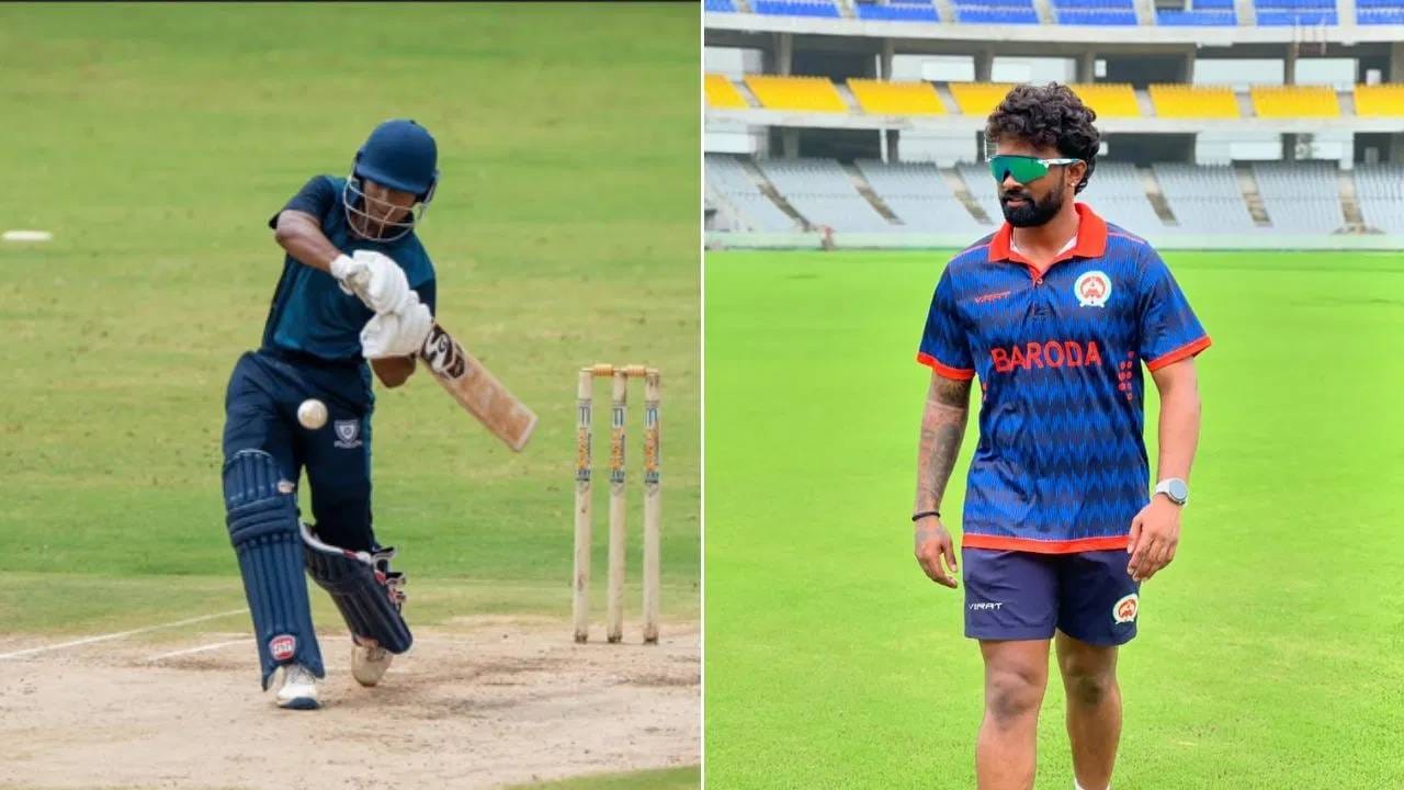 बडोद्याकडून नित्या पंड्याने 100 चेंडूत 122 धावा ठोकल्या. यात 12 चौकार आणि 1 षटकार मारला. अमित पासीने 93 चेंडूत 127 धावा ठोकल्या. यात त्याने 12 चौकार आणि 7 षटकार मारले. (PHOTO CREDIT- INSTAGRAM)