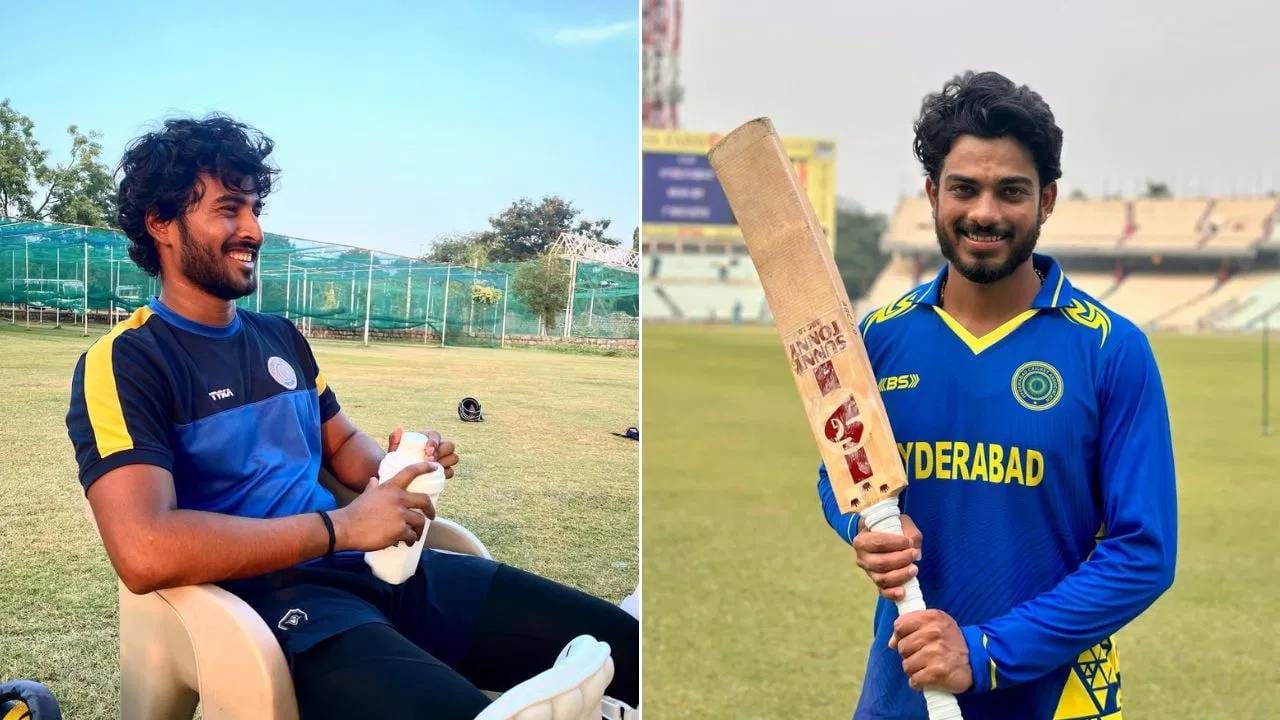 हैदराबादकडून अभिरथ रेड्डीने 90 चेंडूत 130 धावा केल्या. यात 18 चौकार आणि 2 षटकार मारले. तर प्रज्ञान रेड्डीने 98 चेंडूत 113 धावा केल्या. पण दोघंही संघाला विजय मिळवून देऊ शकले नाहीत. बडोद्याने 418 धावांचं टार्गेट ठेवलं होतं. हैदराबादने 380 धावांपर्यंत मजल मारली. (PHOTO CREDIT- INSTAGRAM) 