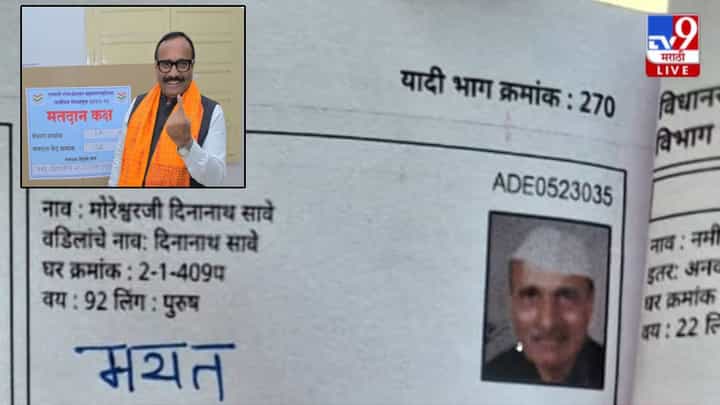 Maharashtra Election 2026 : मयत व्यक्तीचं नाव मतदार यादीत! भाजप मंत्र्याच्याच वडिलांचं नाव व्होटर लिस्टमध्ये अन् आयोगाची क्रूर चेष्टा Maharashtra Election 2026 : मयत व्यक्तीचं नाव मतदार यादीत! भाजप मंत्र्याच्याच वडिलांचं नाव व्होटर लिस्टमध्ये अन् आयोगाची क्रूर चेष्टा