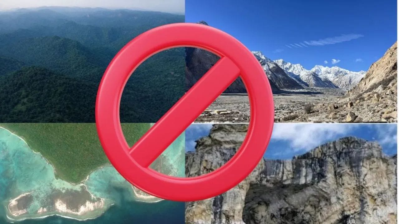 1 - भारत अनेक प्रसिद्ध पर्यटन स्थळांना जाण्यावर पर्यटकांवर बंदी घालण्यात आली आहे. परंतू देशात काही जागा अशा आहेत जेथे जाण्यावर बंदी आहे. या क्षेत्रात राष्ट्रीय सुरक्षा, पर्यावरण संरक्षण, सांस्कृतिक परंपरा आणि स्थानिक समुदायांच्या सुरक्षेसाठी संरक्षण दिले आहे. ही ठिकाणे रहस्यमयी देखील आहेत. येथील निसर्ग, परंपरा आणि स्थानिकांच्या अधिकारांना प्राथमिकता दिली जाते.भारतातील चार अशी ठिकाणे येथे दिली आहे, जेथे पर्यटनाला मनाई आहे.