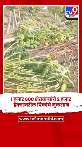 1 हजार 600 शेतकऱ्यांचे 2 हजार हेक्टरवरील पिकांचे नुकसान.