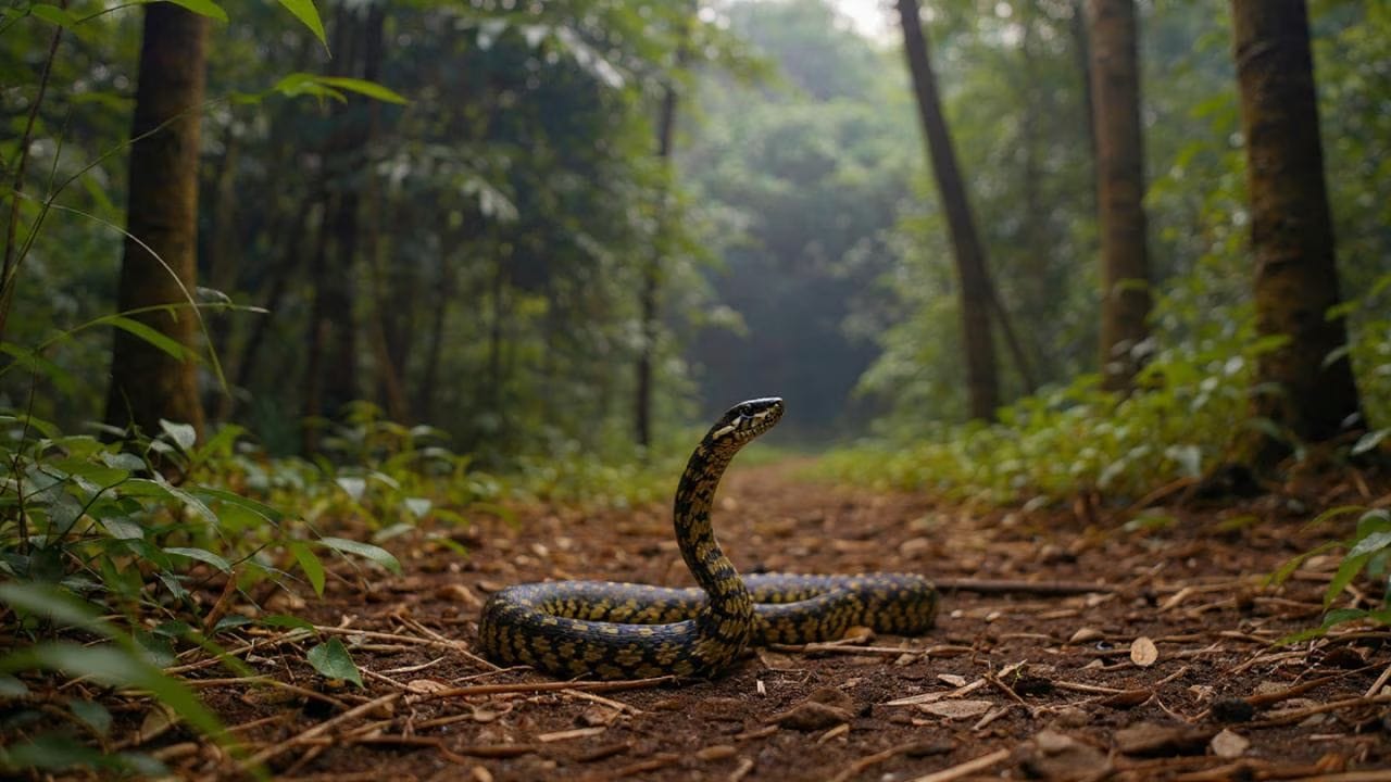 २ - उत्तराखंड :  हिमालयाच्या पायथ्याशी असलेल्या उत्तराखंडात 30 हून अधिक जातीचे साप आढळतात. राज्यातील जंगल, नदीचे खोरे, गवताळ प्रदेस आणि डोंगराळ भागात अनेक सापांसाठी विविध आश्रयस्थान उपलब्ध आहेत. येथे क्रेट, वायपर आणि अनेक डोंगराळ सापांची जात पाहायला मिळतात. 