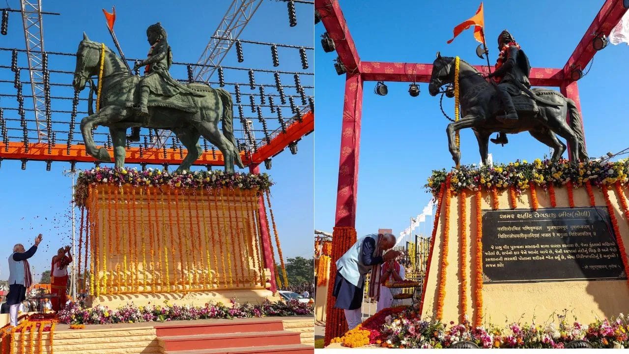 गुजरात दौऱ्यात पंतप्रधान नरेंद्र मोदी यांनी दुसऱ्या दिवशी शौर्य यात्रेचे नेतृत्व केले. सोमनाथ स्वाभिमान पर्व अंतर्गत आयोजित वीरता आणि बलिदानाचे प्रतिक असलेल्या या यात्रेत 108 अश्वांची मिरवणूक काढण्यात आली. यावेळी पंतप्रधान नरेंद्र मोदी यांनी चौकवर स्थित हमीरजी गोहिल आणि वेगडजी भिल यांना श्रद्धांजली वाहिली. यावेळी त्यांनी 1299 इसवी सनात दिल्लीच्या सलतनीच्या आक्रमणाविरुद्ध सोमनाथ मंदिराची संरक्षण करताना आपल्या प्राणाचे बलिदान दिले. 