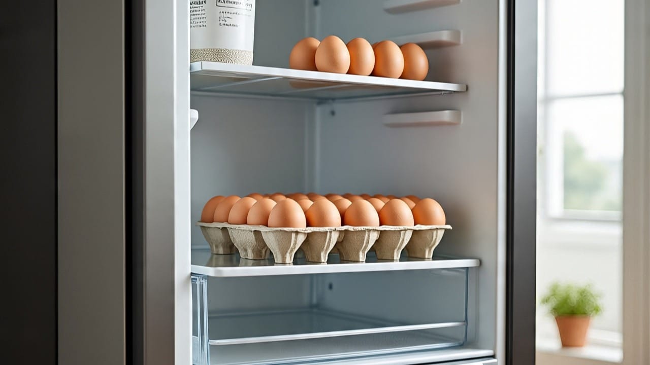 अंडी ठेवताना त्यांचा टोकदार भाग खाली आणि रुंद भाग वर ठेवावा. यामुळे अंड्यातील एअर सेल स्थिर राहते. यामुळे अंडं जास्त काळ ताजं राहतं. अंडी फ्रीजमध्ये ठेवण्यापूर्वी कधीही धुवू नयेत. अंड्यांच्या कवचावर एक नैसर्गिक संरक्षक थर असतो. जो धुण्यामुळे निघून जातो आणि  बॅक्टेरिया आत शिरण्याचा धोका वाढतो.