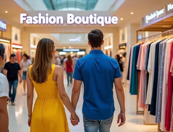 तरुणांमध्ये वेगवेगळ्या आंतरराष्ट्रीय ब्रँड्सची क्रेझ असते. त्यामुळे तरुण-तरुणी मॉलमध्ये कपडे मोठ्या प्रमाणात खरेदी करतात. मॉल्सची वाढती मागणी लक्षात घेऊन आता मोठ्या शहरांत वेगवेगळे मॉल्स उघडण्याचे प्रमाण वाढू लागले आहे. (सांकेतिक फोटो, फोटो सौजन्य- मेटा एआय)  