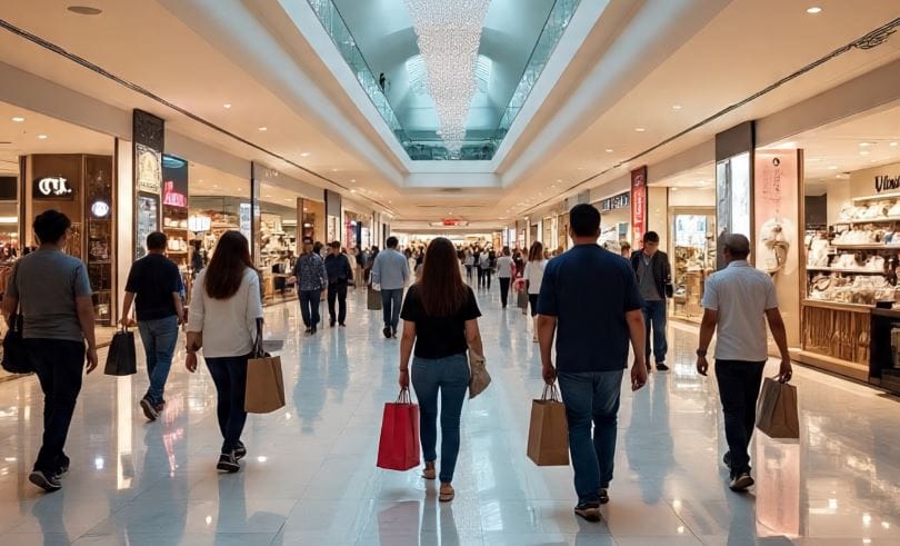 मॉलमध्ये लोक कपडे, दागिने, सौंदर्य प्रसाधने यांची सर्वाधिक खरेदी करतात. सोबतच अनेकजण मोबाईल, टीव्ही यासारख्या इलेक्रॉनिक वस्तूंची खरेदी करण्यासाठीही मॉलमध्येच जातात. मॉलमध्ये इतरही अनेक वस्तू ऑफरमध्ये मिळतात. त्यामुळेच अनेकजण शॉपिंगसाठी मॉलमध्ये जाणे पसंद करतात. (सांकेतिक फोटो, फोटो सौजन्य- मेटा एआय)