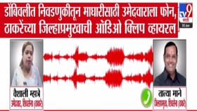 माघारीसाठी थेट उमेदवाराला फोन, ठाकरेंच्या जिल्हाप्रमुखाचा ऑडिओ व्हायरल.