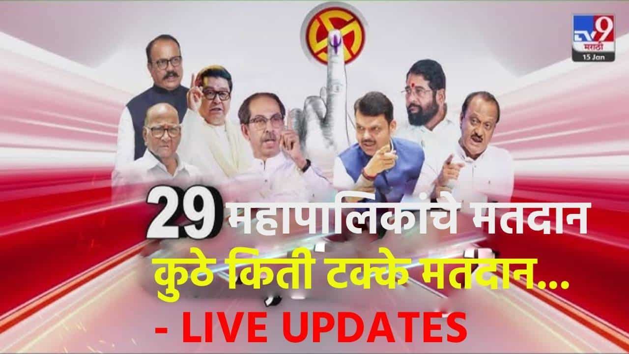 Maharashtra Election Voting Percentage 2026 LIVE : मतदान संपताच ठाण्यात मोठा राडा, पोलिसांकडून पांगवापांगवी