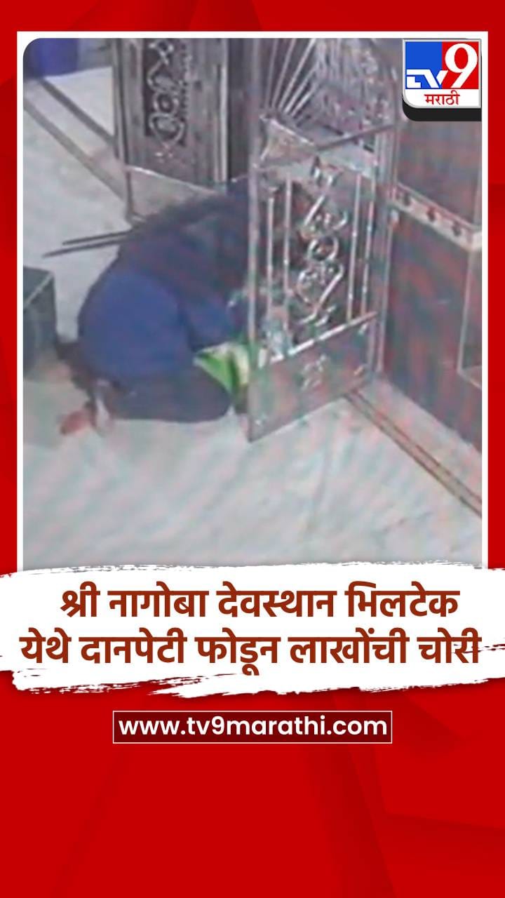 श्री नागोबा देवस्थान भिलटेक येथे दानपेटी फोडून लाखोंची चोरी
