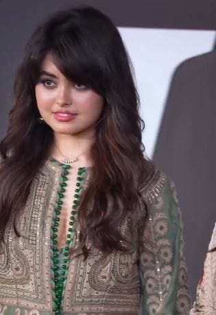 या ड्रेसला समोरून डीप ग्रीन पॅनल आहे. हिरव्या रंगाच्या या ड्रेसमध्ये अरिना खूपच सुंदर दिसत आहे. तिने सिनेसृष्टीत लवकरच पदार्पण करावे, अशी इच्छा व्यक्त केली जात आहे.  