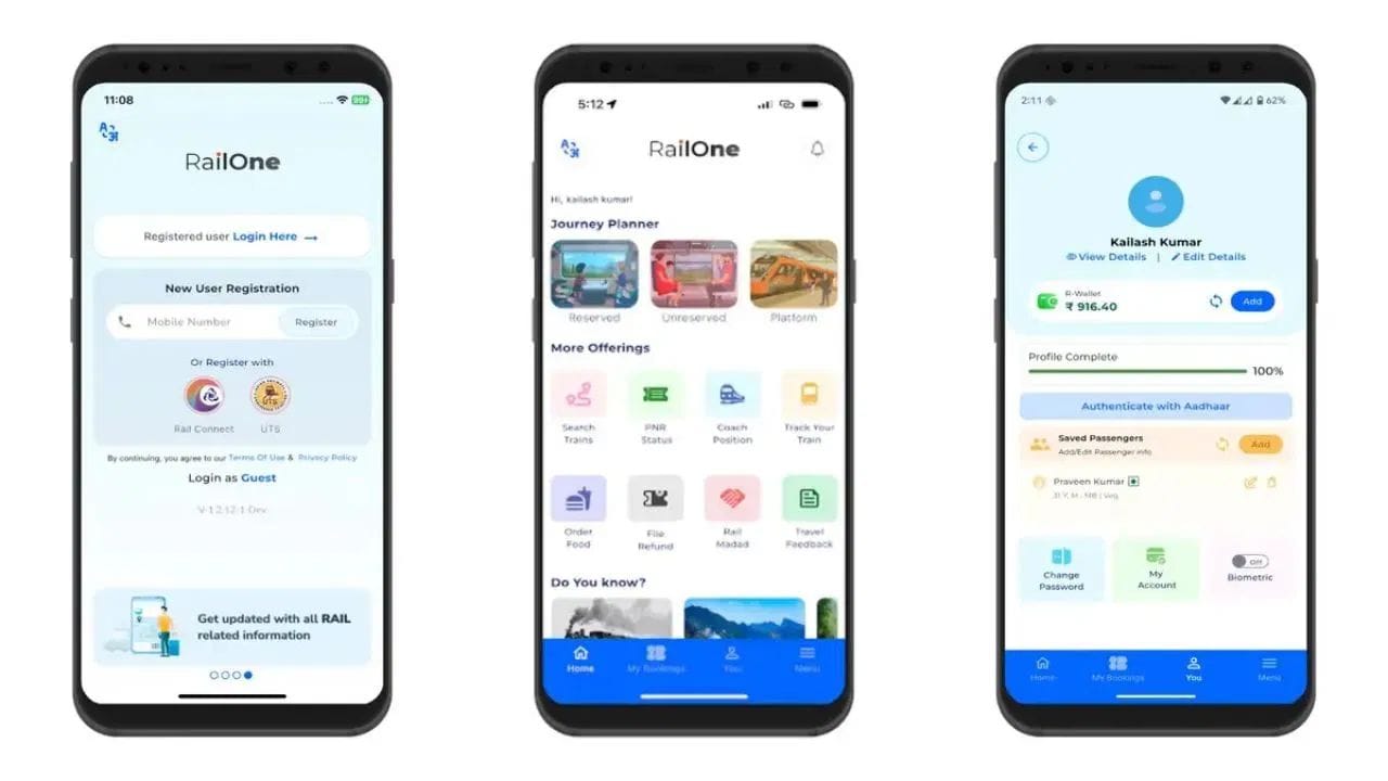RailOne अॅपवरून जनरल तिकीट देखील बुक होतात. त्यासाठी आधी अॅप उघडा आणि जर्नी प्लॅनरवर जा. “अनारक्षित” (जनरल तिकीट) पर्याय निवडा. फ्रॉम स्टेशन आणि टू स्टेशनवरून तुमचे सुरुवातीचे स्टेशन एंटर करा. जर तुम्हाला घाई असेल तर GPS चालू करा; अॅप आपोआप तुमचे स्थान शोधेल. यानंतर, ट्रेनचा प्रकार निवडा: मेल, एक्सप्रेस किंवा सुपरफास्ट, नंतर कोणत्याही चुका टाळण्यासाठी सर्व तपशील काळजीपूर्वक तपासा. नंतर पेमेंट करा. व्यवहार पूर्ण झाल्यावर, तिकीट थेट “माझे तिकिटे” विभागात दिसेल. तिथून तुम्ही तिकीट पाहू शकता किंवा गरज पडल्यास पीडीएफ डाऊनलोड करू शकता.