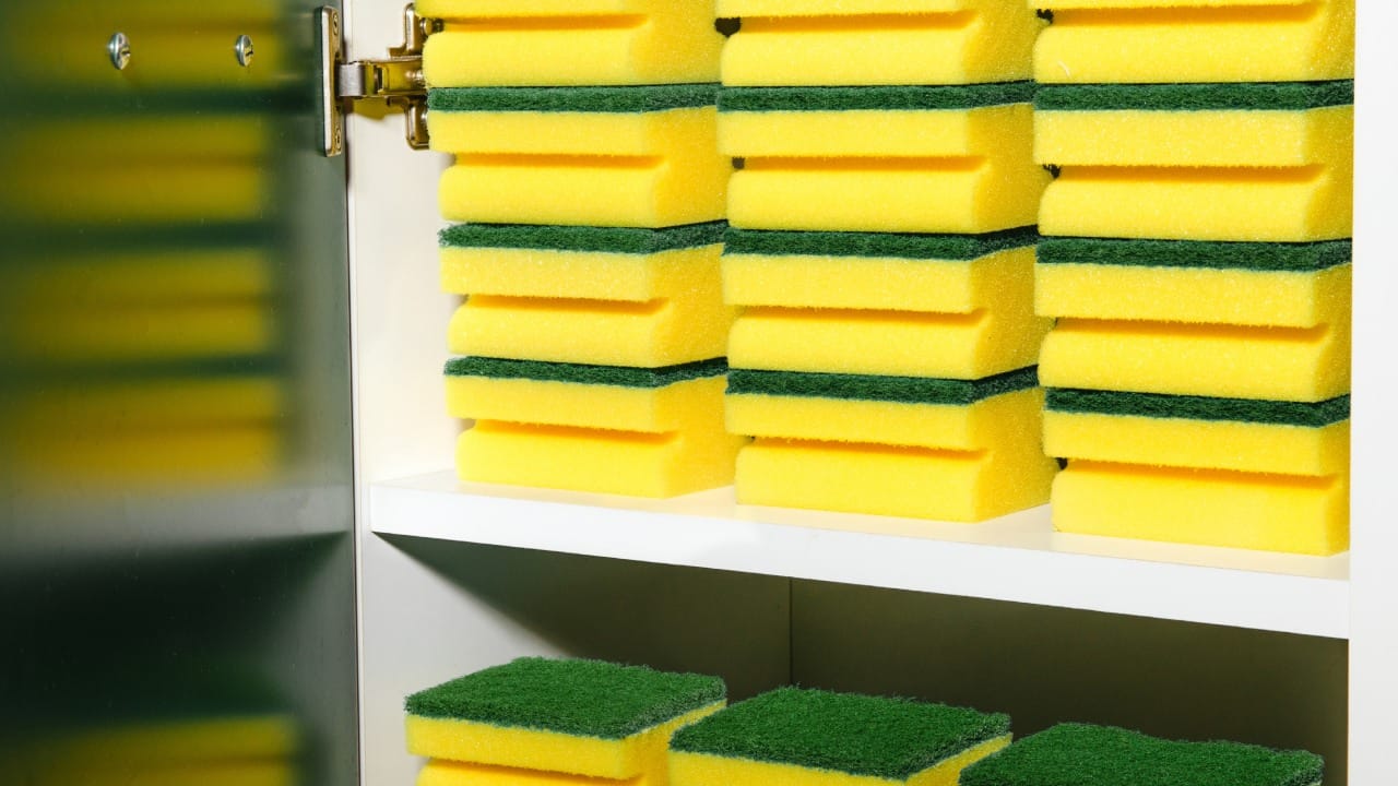 भांडी घासून झाल्यानंतर स्क्रबरमधील पाणी पूर्णपणे पिळून काढा आणि तो हवेशीर जागी ठेवा. तसेच दिवसातून एकदा स्क्रबर कडक गरम पाण्यात थोडा वेळ भिजवून ठेवा. यामुळे जंतू मरण्यास मदत होते.