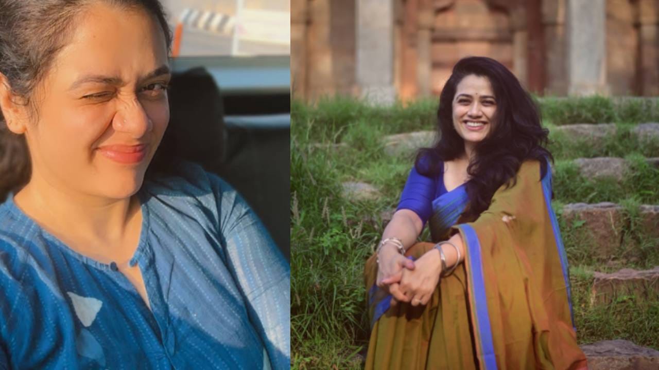 एका मुलाखतीच्या क्लिपमुळे अभिनेत्री गिरीजा ओक सोशल मीडियावर तुफान व्हायरल झाली. या मुलाखती दरम्यान तिने नेसलेली निळी साडी , तिचं सौंदरय, हसू यामुळे गिरीज काही क्षणांत घराघरांत पोहोचली. मराठी प्रेक्षकांसाठी गिरूीजाचा चेहरा नवा नाही, तिने हिंदीतही बरीच काम केलं आहे, मात्र या फोटोंमुळे ती अवघा काही तासांत नॅशनल क्रश बनली. तिच्यावर कौतुकाचा वर्षाव झाला. (Photos : Instgram) 