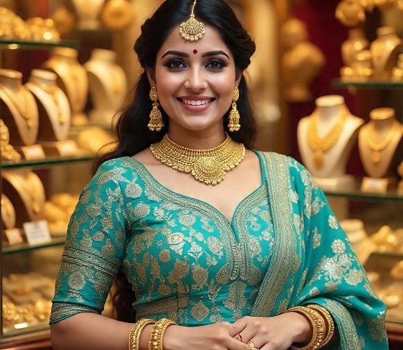 गेल्या काही दिवसांपासून सोने आणि चांदीच्या भावात मोठा चढ-उतार होताना पाहायला मिळत आहे. सध्याची जगातील अस्थिर भू-राजकीय परिस्थिती आणि अमेरिकेचे आंतरराष्ट्रीय व्यापाराविषयीचे धोरण लक्षात घेता सोनं आगामी काळात वाढण्याची शक्यता व्यक्त केली जात आहे. (फोटो सौजन्य- मेटा एआय)