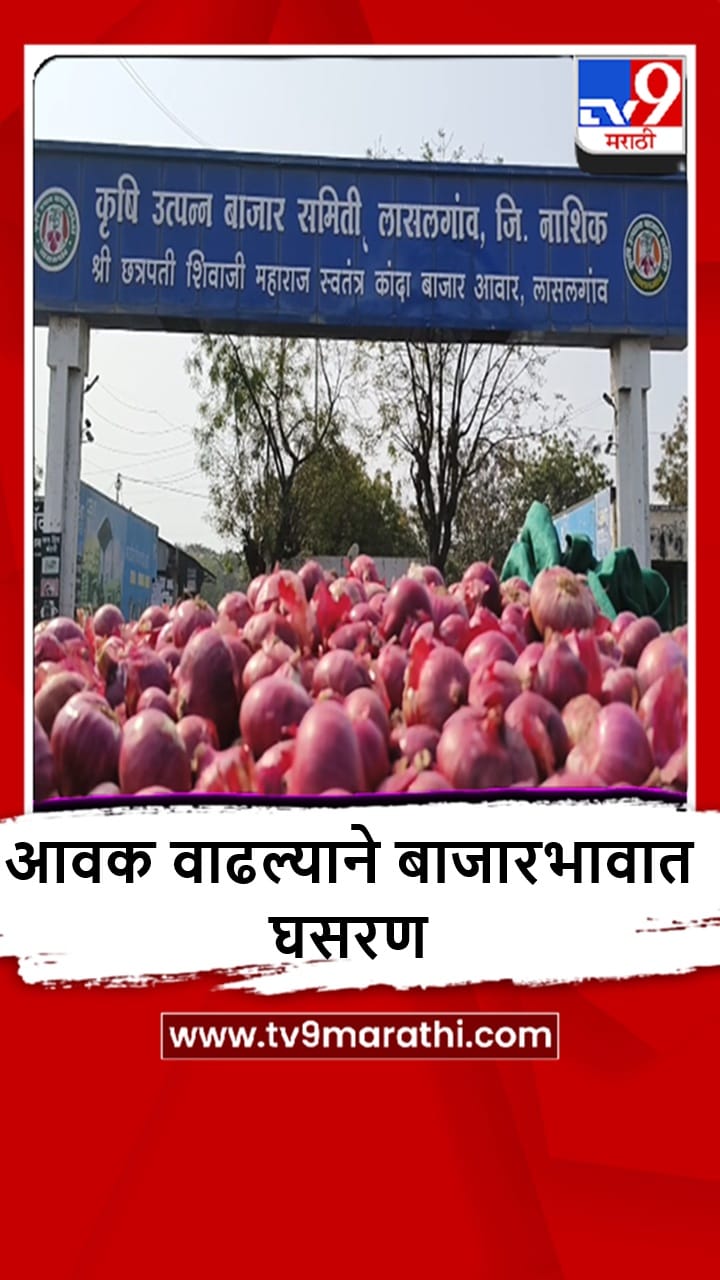 Lasalgaon : कांद्याच्या दरात आवक वाढल्याने मोठी घट, शेतकरी अडचणीत