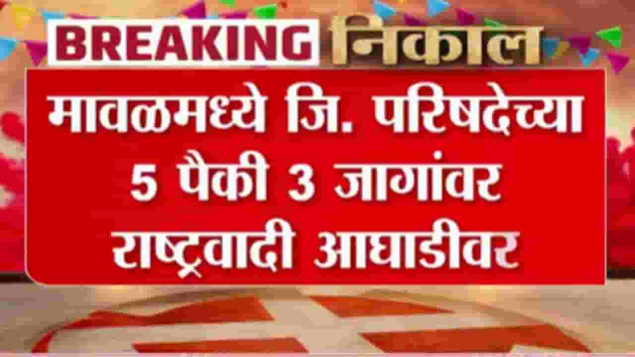 Pune ZP Election Result Update : मावळमध्ये जिल्हा परिषदेच्या 5 पैकी 3 जागांवर राष्ट्रवादी आघाडीवर Pune ZP Election Result Update : मावळमध्ये जिल्हा परिषदेच्या 5 पैकी 3 जागांवर राष्ट्रवादी आघाडीवर