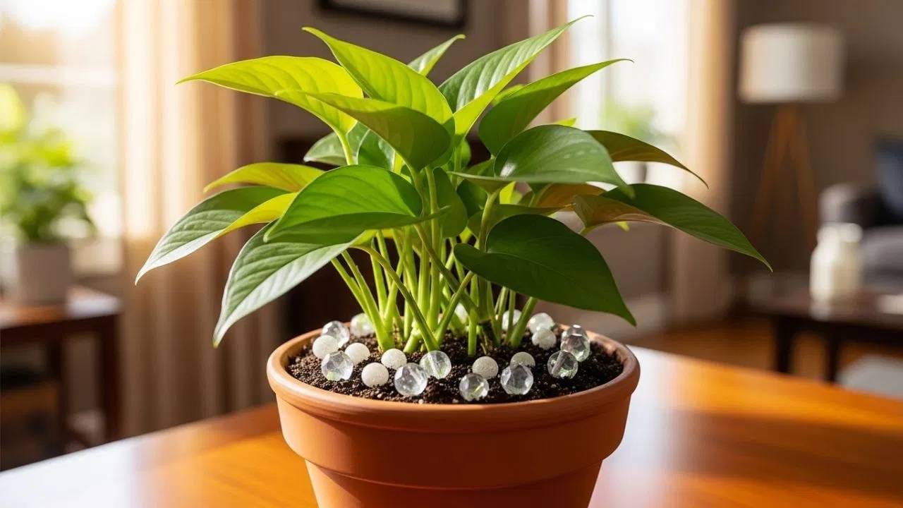 मनी प्लांटभोवती लहान पांढरे मणी किंवा क्रिस्टल्स ठेवल्याने घरात सकारात्मक उर्जेचा प्रवाह वाढतो. या उपायाने घरातील वातावरण शांत आणि आल्हाददायक बनते आणि आर्थिक समृद्धी आणि शांतीची भावना वाढते.