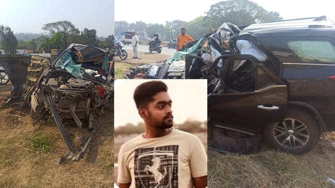 भरधाव फॉर्च्युनरची ट्रकला धडक, आंतरराष्ट्रीय नेमबाजाचा जागीच मृत्यू