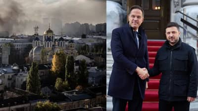 नाटो प्रमुख कीव्हला पोहचले असतानाच रशियाचा युक्रेनवर मोठा हल्ला, 450 ड्रोन आणि 70 क्षेपणास्रे डागली