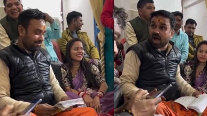 निळ्या ड्रममध्ये जावं लागलं तरी..; लग्नात वर-वधूला पंडिताकडून अजब वचन