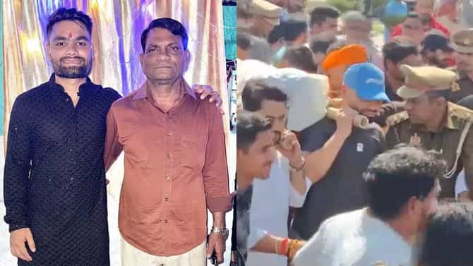 रिंकु सिंहच्या वडीलांच्या अंत्यसंस्काराला मोठी गर्दी, कोहलीसह इतर क्रिकेटपटूंनी व्यक्त केल्या संवेदना