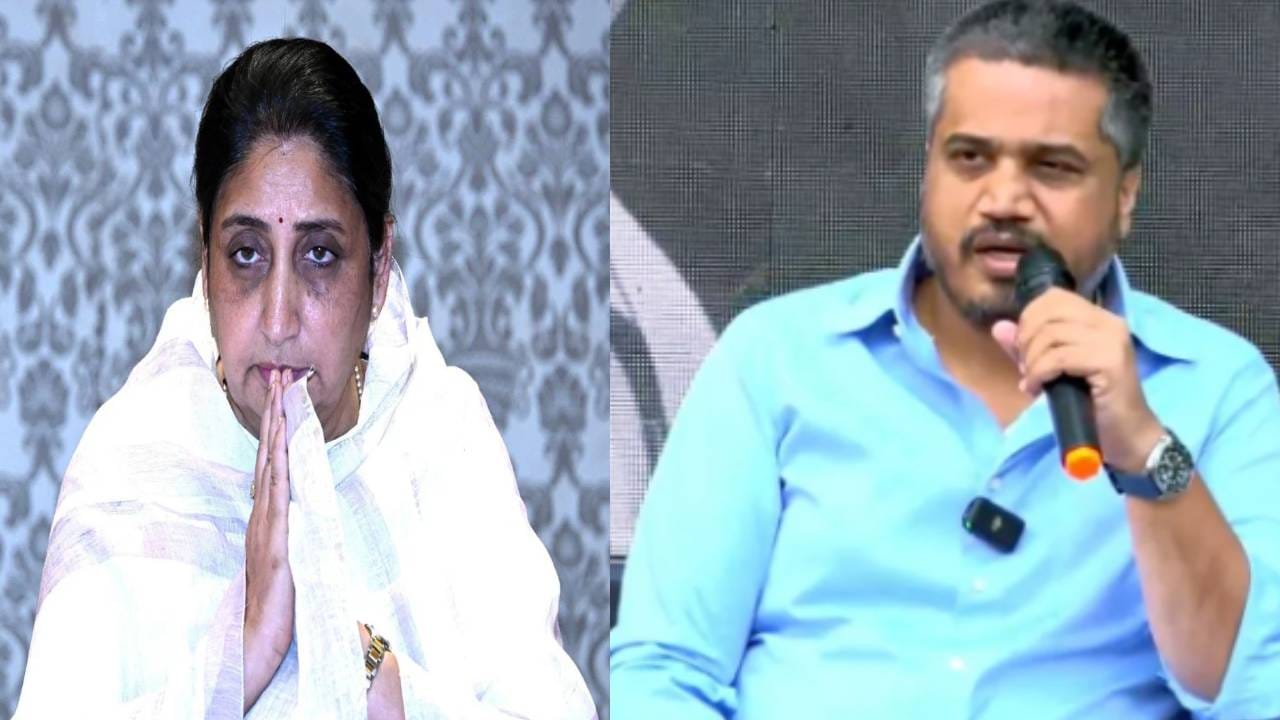 Rohit Pawar : कुणी तरी नेता काकीच्या खांद्यावर हात ठेवतो, स्टेजवर वागताना व्यवस्थित वागा... रोहित पवार यांनी कुणाला भरला दम? Rohit Pawar : कुणी तरी नेता काकीच्या खांद्यावर हात ठेवतो, स्टेजवर वागताना व्यवस्थित वागा... रोहित पवार यांनी कुणाला भरला दम?