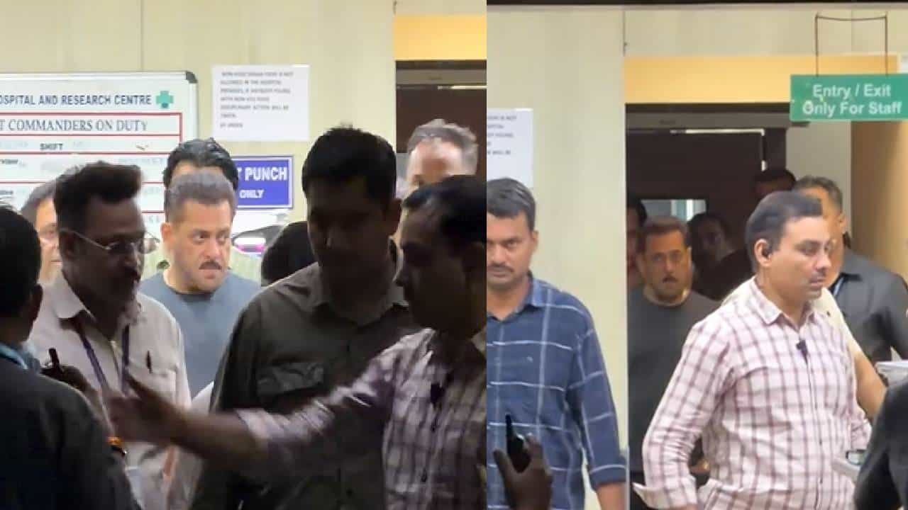 वडील सलीम खान यांना रुग्णालयात भेटल्यानंतर सलमान भावूक; डोळे बंद करून..