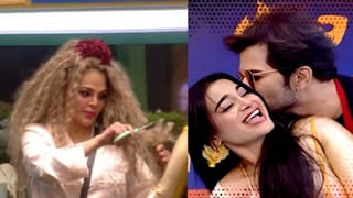 Bigg Boss Marathi : घटस्फोटित हिरोचं अभिनेत्रीला Kiss, संतापलेल्या राखी सावंतने केसच कापले