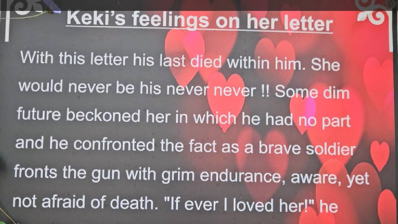 निलोफरच्या पत्रानंतर बाबूजींच्या मनात ज्या भावना उचंबळून आल्या त्याबद्दल त्यांनी आत्मचरित्रात लिहीलं आहे. निलोफरचं पत्र वाचल्यावर माझ्या हृदयात काहीतरी तुटलं, असं वाटलं. निलोफर आता मला मिळणार नाही या सत्याला मी सामोरा गेलो. आता माझ्या आयुष्यातलं प्रेम संपलं आहे. मला प्रेमाशिवाय माझं निरस बेचव आयुष्य जगायचं आहे. अशा रितीने मी आयुष्याला सामोरं जायची तयारी केली असं बाबूजूंनी आत्नचरित्रात लिहील, अशी आठवण विकास बलवंत शुक्ल यांनी सांगितली.	