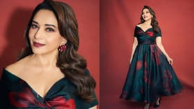 माधुरीचा प्रिंसेस लूक, 'धक धक गर्ल'च्या क्लासी अदांवर चाहते फिदा.