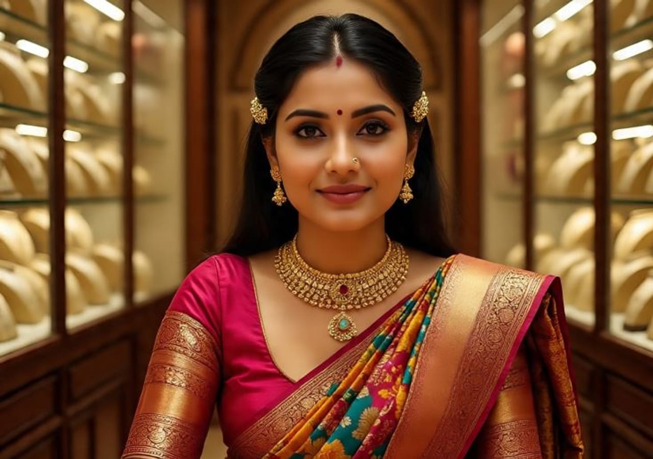 गेल्या तीन दिवसांपासून सोन्याचा भाव सातत्याने वाढत आहे. परंतु आता सोन्याने पुन्हा एकदा भरारी घ्यायला सुरुवात केली आहे. सोन्याचा भाव आज चांगलाच वाढला आहे. राजधानी दिल्लीच्या सराफा बाजारात सोनं आता पुन्हा एकदा दीड लाखांच्या पुढे गेलं आहे. (फोटो सौजन्य- मेटा एआय)