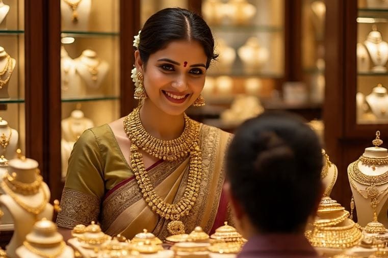 दिल्लीच्या सराफा बाजारात चांदीचा भादेखील वाढला आहे. दिल्लीच्या सराफा तसेच वायदा बाजारात चांदीचा भावदेखील 9 टक्क्यांपेक्षा जास्त वाढला आहे. सोन्याच्या भावात 3 ते 5 टक्क्यांनी तेजी आल आहे. दिल्लीच्या सराफा बाजारात सोन्याचा भाव पाच हजारांनी वधारल्याचे पाहायला मिळाले. (फोटो सौजन्य- मेटा एआय) 