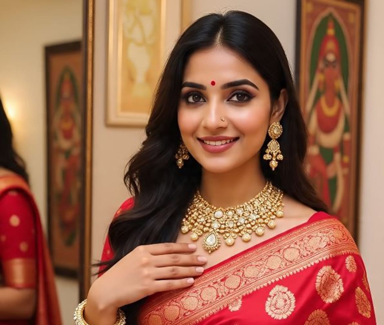 गेल्या काही दिवसांपासून जागतिक पातळीवर मोठी अस्थिरता निर्माण झाली आहे. भू-राजकीय परिस्थिती आणि अमेरिकेचे व्यापार धोरण यामुळे लोक सुरक्षित गुंतवणुकीचा पर्याया निवडत आहेत. त्यामुळेच सोन्याचा भाव कधी वाढतोय तर कधी घसरतो आहे. (फोटो सौजन्य- मेटा आय)