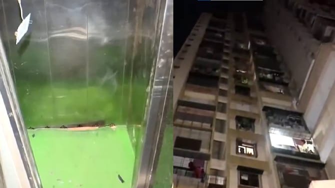 भायखळ्यात 18 मजली इमारतीची लिफ्ट कोसळली, 5 गंभीर जखमी; व्हिडीओ समोर