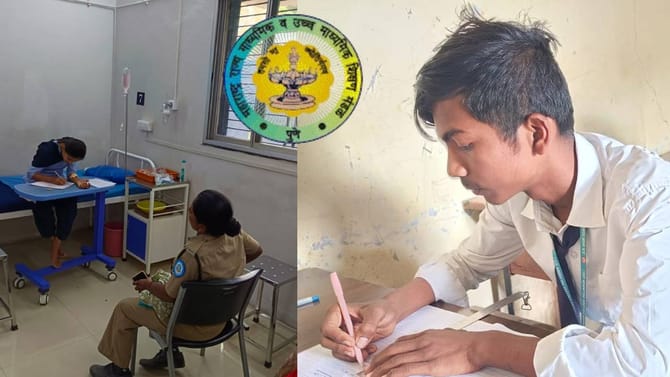 तिने रुग्णालयात तर त्याने आईचा मृतदेह घरी असताना सोडवला पेपर