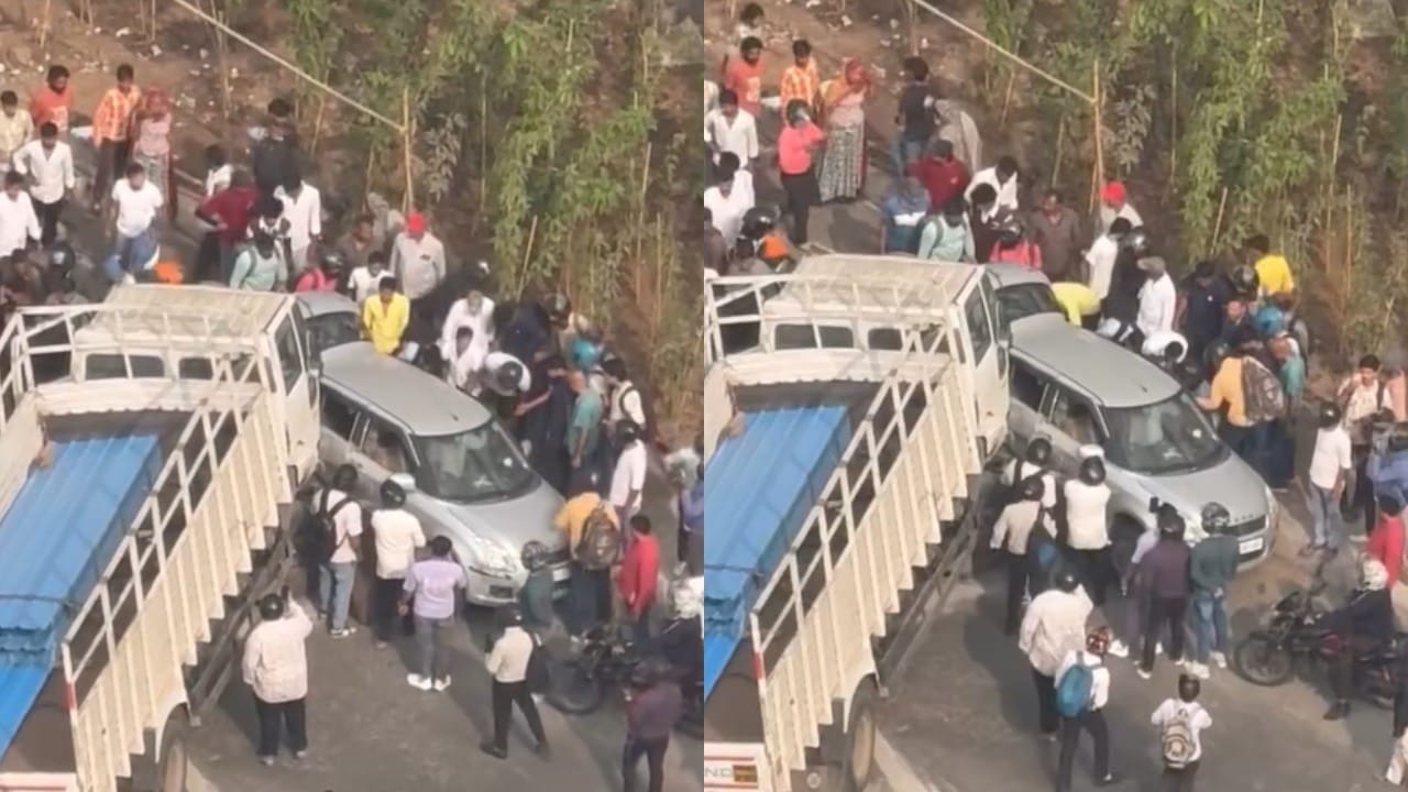 नाशिकहून मुंबईच्या दिशेने येणाऱ्या मार्गावर एका अवजड वाहनाचा अपघात झाला आहे. त्यामुळे वाहतुकीचा वेग मंदावला असून ठाण्यातील रुस्तमजी गृहसंकुलासमोर वाहनांच्या लांबच लांब रांगा लागल्या आहेत.