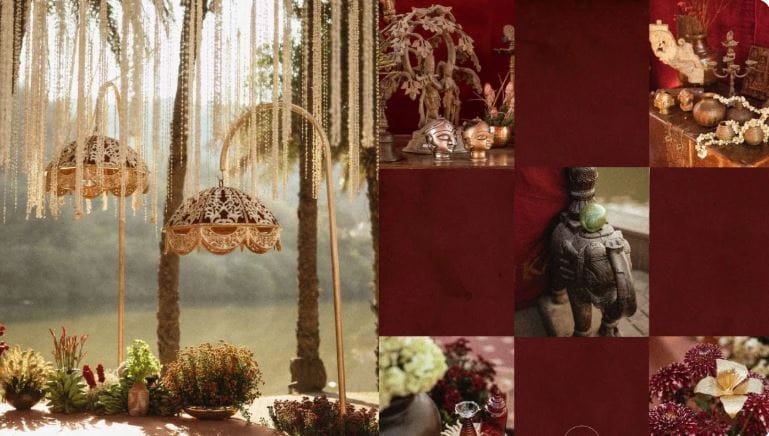 लग्न होताच रश्मिका आणि विजय या दोघांनही त्यांच्या इन्स्टाग्राम खात्यावर काही फोटो शेअर केले होते. परंतु आता समोर आलेले फोटो काहीसे वेगळे आहेत. रश्मिका आणि विजय यांच्या लग्नाचे नियोजन करणाऱ्या कंपनीनेच त्यांच्या इन्स्टाग्राम खात्यावर हे फोटो पोस्ट केले आहेत. Photo Credit: rvreventzdesign