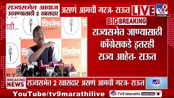 राज्यसभेत 2 खासदार असणं आमची गरज! राऊत स्पष्टच बोलले राज्यसभेत 2 खासदार असणं आमची गरज! राऊत स्पष्टच बोलले