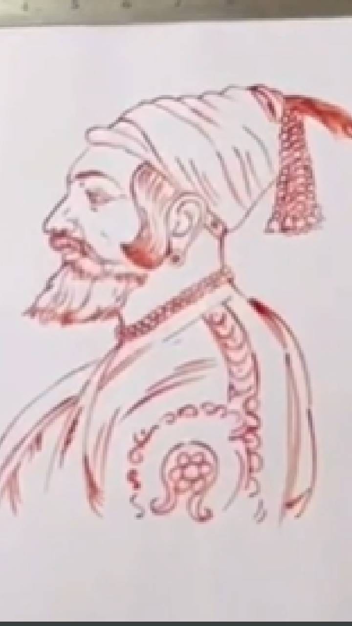 स्वत:च्या रक्ताने रेखाटले शिवाजी महाराजांचे चित्र