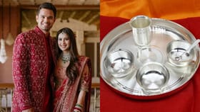 अर्जुनच्या लग्नात शाही थाट, चांदीच्या थाळीमध्ये जेवणाची व्यवस्था.