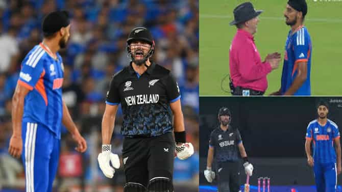 IND vs NZ Arshdeep Singh : फायनलमध्ये अर्शदीपचा न्युझीलंडच्या खेळाडूशी पंगा, भर मैदानात डेरिल मिशेलचं रौद्र रूप; असं काय घडलं ? Video व्हायरल