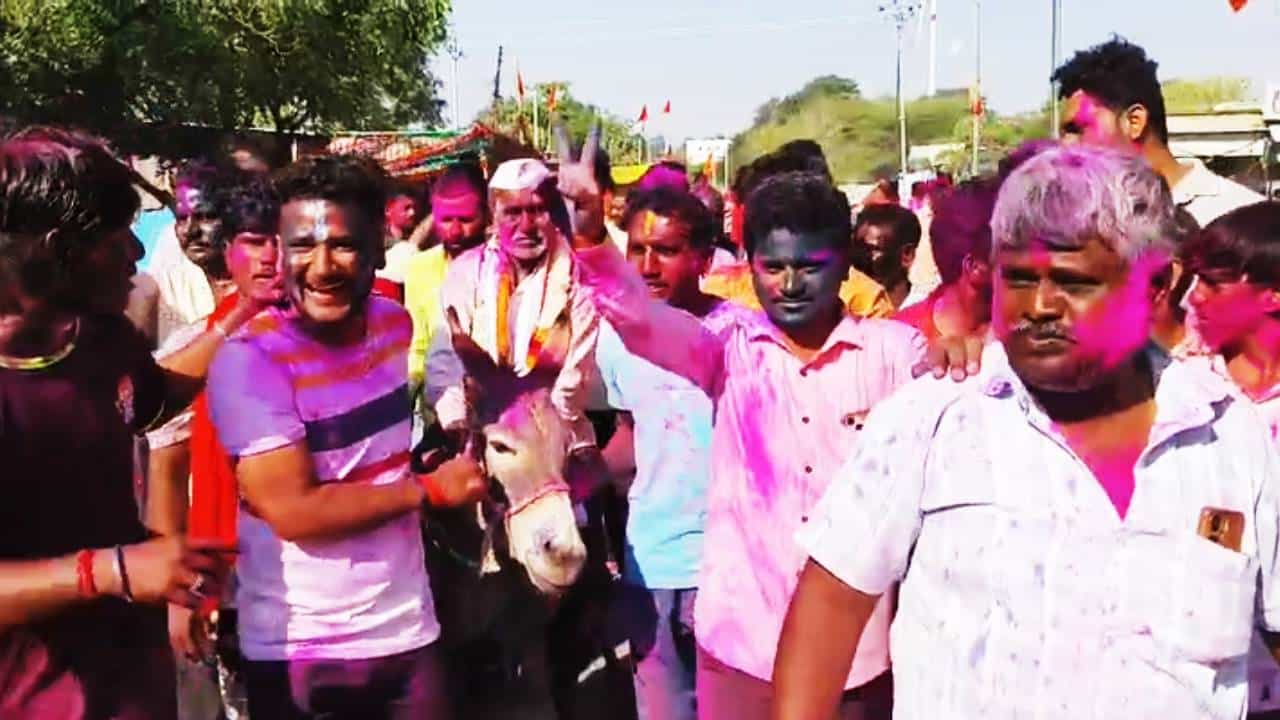 Beed Holi Donkey Ride: जावई अडकला मेव्हण्यांच्या कचाट्यात...विडामध्ये गाढवावरून मिरवणूक काढत 90 वर्षांपासून जपली अनोखी परंपरा