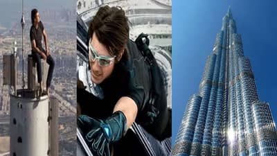 Burj Khalifa च्या 130 व्या मजल्यावरून उडी... 4 हजार फूट खाली लटकलेल्या अभिनेत्याला पाहून सर्वांना भरलेली धडकी....