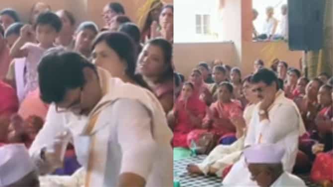 भर कार्यक्रमात धनंजय मुंडे यांनी आजोबांना ओढले.. पुढे जे घडले ते... व्हिडीओ व्हायरल..