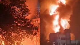 मुंबईत अग्नितांडव! मिरा-भाईंदरमध्ये 5 इमारतींना लागली आग, मोठे नुसकान.