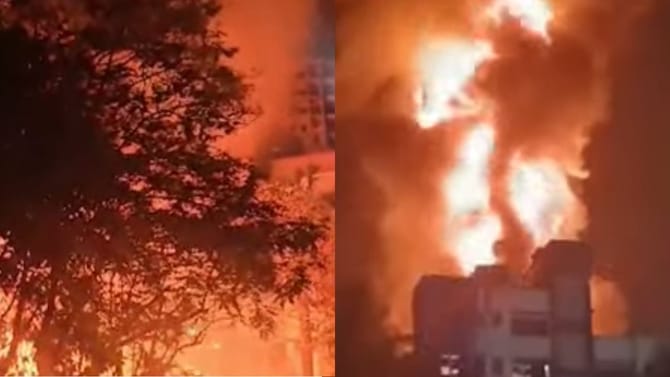 मुंबईत अग्नितांडव! मिरा-भाईंदरमध्ये 5 इमारतींना लागली आग, मोठे नुसकान