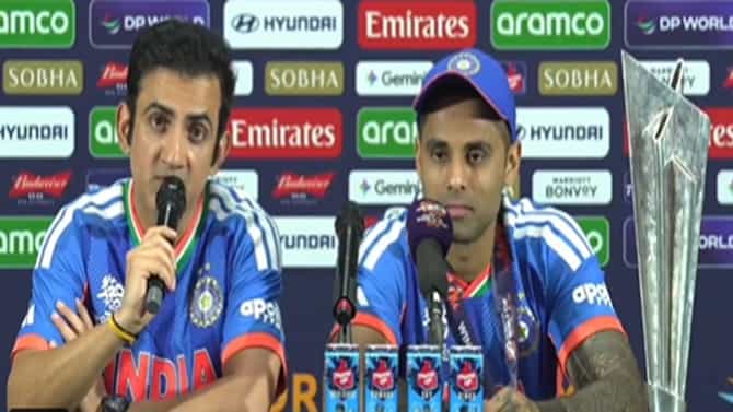 Gautam Gambhir : दिलदार गंभीर, वर्ल्ड कप विजयाचं 2 दिग्गजांना श्रेय, पत्रकार परिषेदत नाव घेत म्हणाला..., पाहा व्हीडिओ