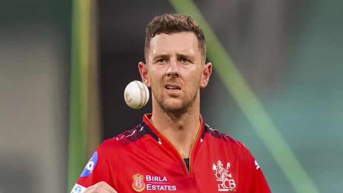 IPL 2026 RCB : टी 20i वर्ल्ड कप फायनलमध्ये खेळणाऱ्या गोलंदाजाला हेझलवूडच्या जागी संधी?