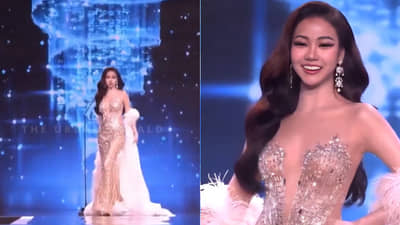 Live शोमध्ये नको तेच घडलं, मॉडेल बोलताना झाली Oops Moment ची शिकार, तरीही ती थांबली नाही, Video व्हायरल