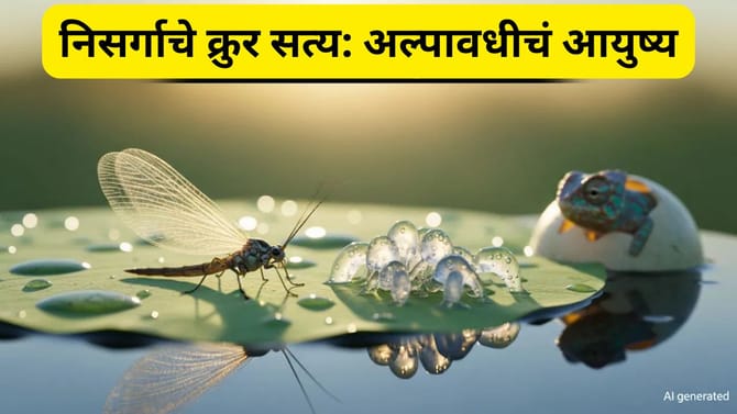 केवळ काही तासांचे जीवन. .असे 5 सजीव ज्यांच्याकडे वेळ फार कमी असतो...